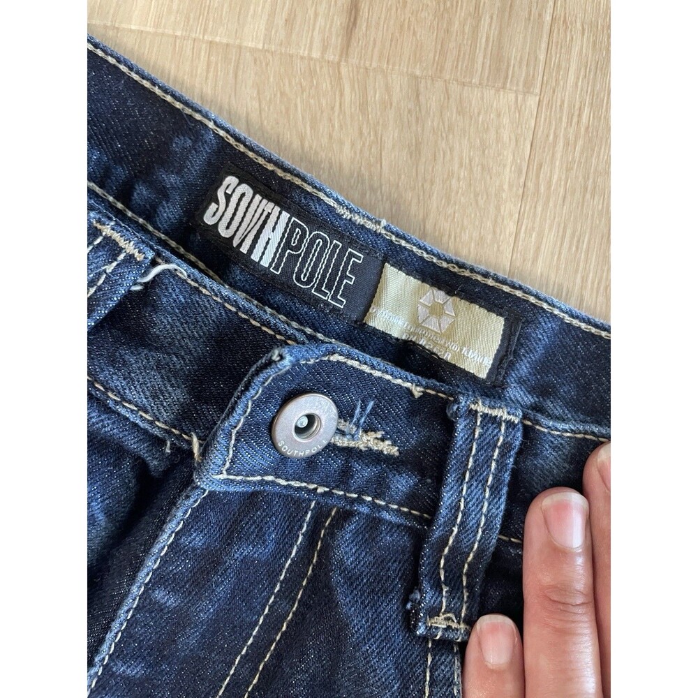 Vintage Southpole Jeans Mens 30x30 Baggy Denim Y2K Hip Hop Streetwear - Picture 7 of 13